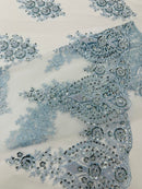 Classic Beaded Damask Lace, by The Yard.