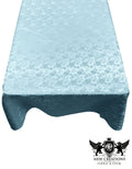 Rectangular Tablecloth Roses Jacquard Satin Overlay for Small Coffee Table Seamless. (60 Inches x 84 Inches)