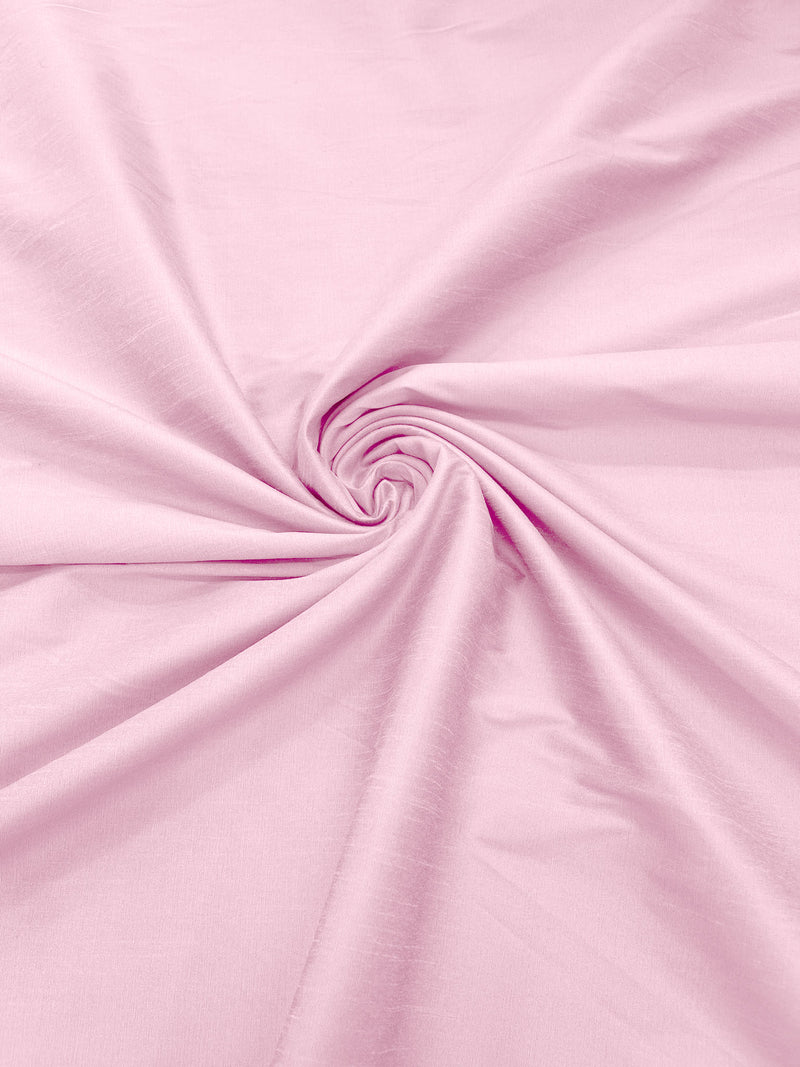 Baby Pink - Polyester Dupioni Faux Silk Fabric/ 55” Wide/Wedding Fabric/Home Decor.