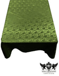 Rectangular Tablecloth Roses Jacquard Satin Overlay for Small Coffee Table Seamless. (60 Inches x 120 Inches)