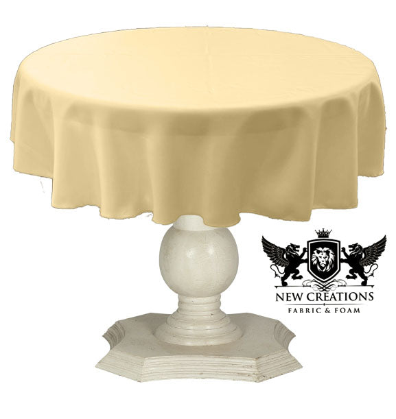 Tablecloth Solid Dull Bridal Satin Overlay for Small Coffee Table Seamless. Banana