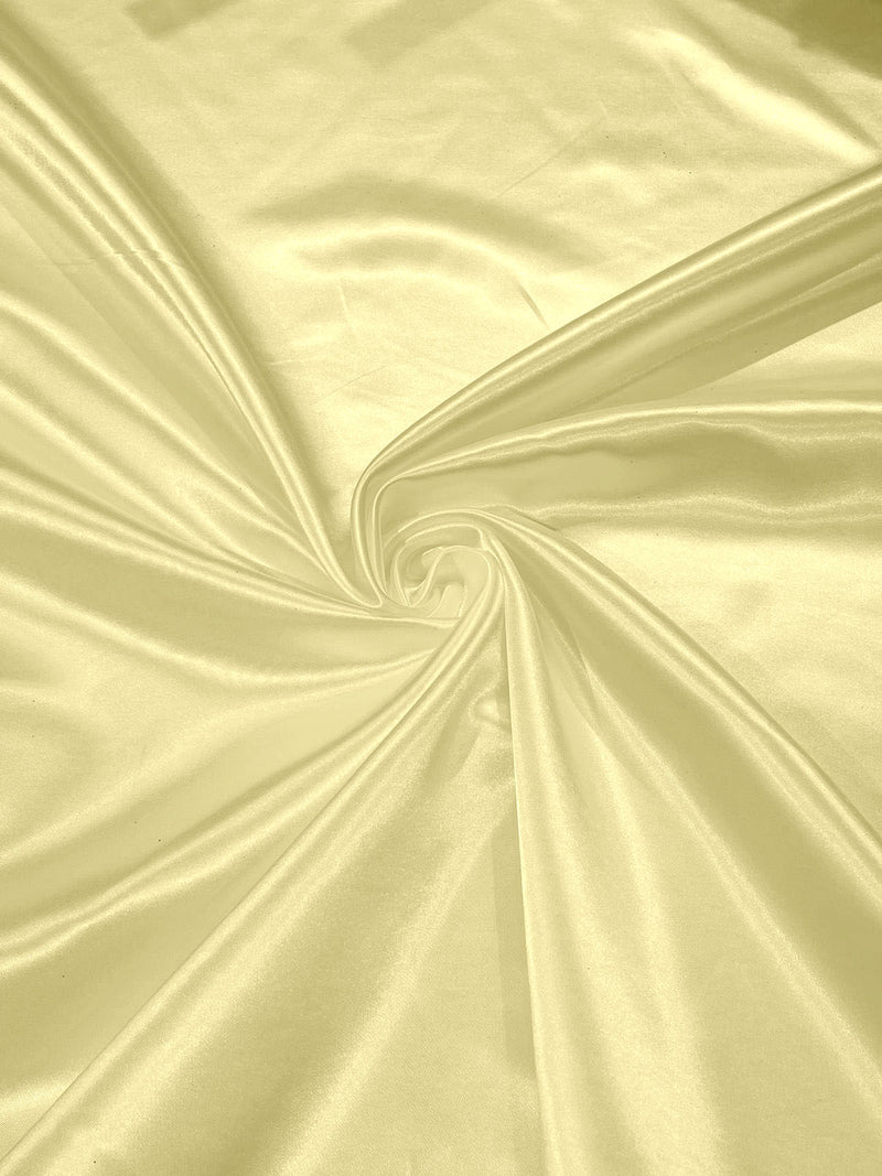 Banana - Heavy Shiny Bridal Satin Fabric for Wedding Dress, 60"inches Wide SoldByTheYard.