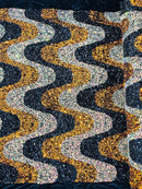 WAVE SEQUIN VELVET FABRIC (By The Yard)