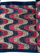 WAVE SEQUIN VELVET FABRIC (By The Yard)