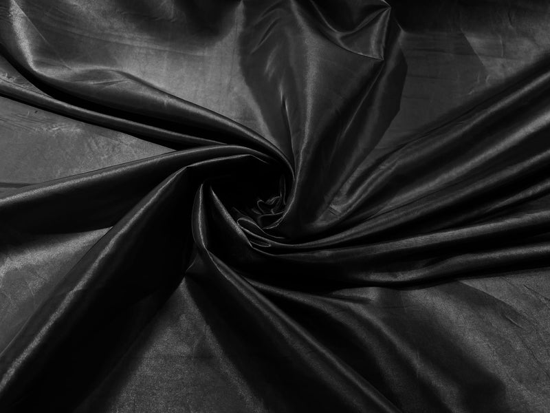 Black Solid Taffeta Fabric/ Taffeta Fabric By the Yard/ Apparel, Costume, Dress, Cosplay, Wedding.