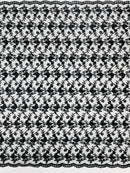 Corded Lace/ Butterfly Design Embroidered With Sequin on a Mesh Lace Fabric