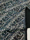 Snake Design Shattered Glass Nylon Spandex Fabric, 4-Way Stretch, by The Yard.
