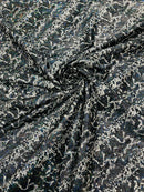 Snake Design Shattered Glass Nylon Spandex Fabric, 4-Way Stretch, by The Yard.