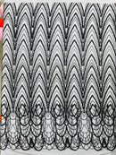 Luxury Chain Geometric Beaded Lace, by The Yard.