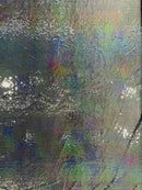 Geometric Foil Velvet Stretch, by The Yard.