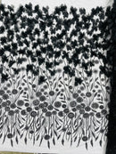 Luxury 3D Floral/Butterfly Beaded lace, by The Yard.