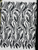 Luxury Festival Beaded Vine Lace Fabric, by The Yard.