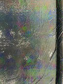 Geometric Foil Velvet Stretch, by The Yard.