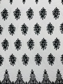 Classic Beaded Damask Lace, by The Yard.