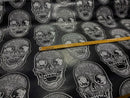 3D SKULL VINYL FABRIC (By The Yard )