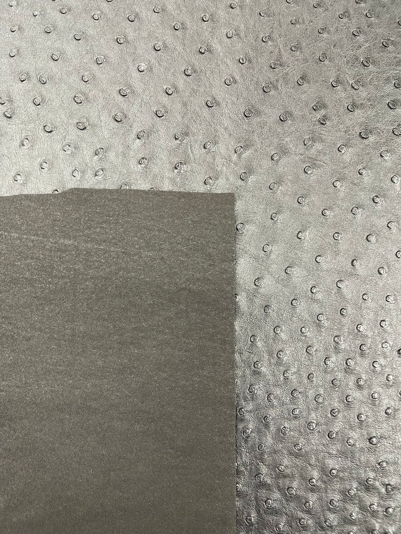 Classic Ostrich Upholstery Vinyl Fabric / Faux Leather Accessories Crafting Apparel Upholstery Vinyl Fabric 54" Wide.