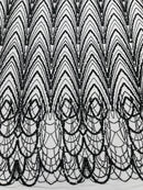 Luxury Chain Geometric Beaded Lace, by The Yard.