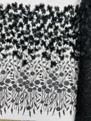 Luxury 3D Floral/Butterfly Beaded lace, by The Yard.