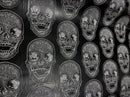 3D SKULL VINYL FABRIC (By The Yard )