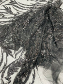 Luxury Festival Beaded Vine Lace Fabric, by The Yard.