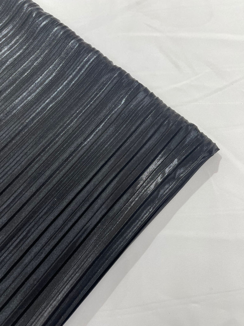 Metallic Accordion Pleated Polyester Fabric/Stretch Fabric/Light Weight/ 58 Inches Wide.