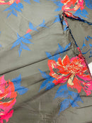 Multi Floral Color Jacquard Satin, Sold by The Yard.