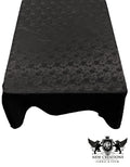 Rectangular Tablecloth Roses Jacquard Satin Overlay for Small Coffee Table Seamless. (60 Inches x 120 Inches)