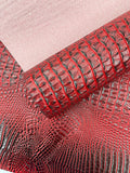 Florida Gator 3D Embossed Vinyl Fabric  / 2 Tone Crocodile Vinyl Leather 54" Wide