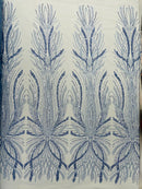 Palm Beaded Damask Design Fabric, by The Yard. (Copy)