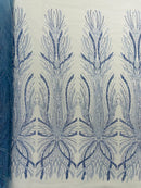 Palm Beaded Damask Design Fabric, by The Yard. (Copy)