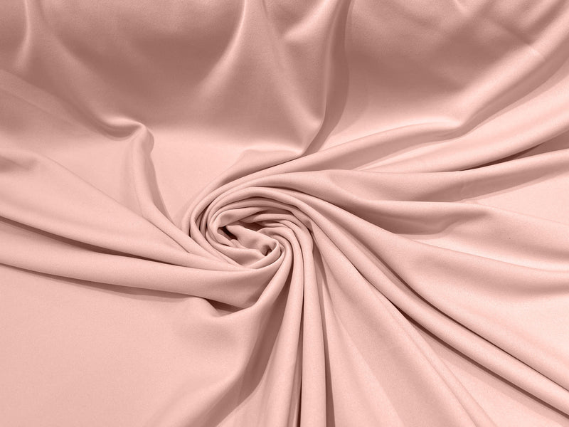 Blush Pink Stretch Double Knit Scuba Fabric Wrinkle Free/ 58" Wide 100%Polyester ByTheYard.