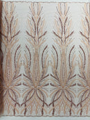 Palm Beaded Damask Design Fabric, by The Yard. (Copy)