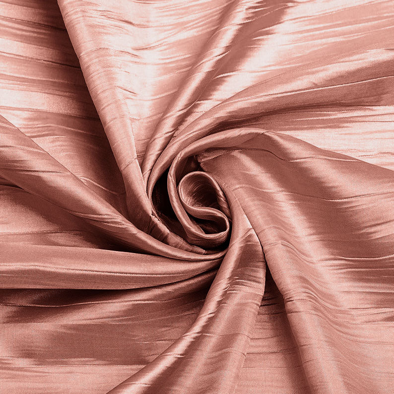Blush - Crushed Taffeta Fabric - 54" Width - Creased Clothing Decorations Crafts - Sold By The Yard