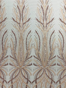 Palm Beaded Damask Design Fabric, by The Yard. (Copy)