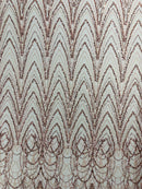 Luxury Chain Geometric Beaded Lace, by The Yard.