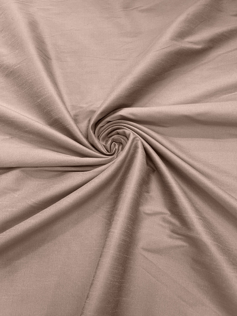Blush - Polyester Dupioni Faux Silk Fabric/ 55” Wide/Wedding Fabric/Home Decor.