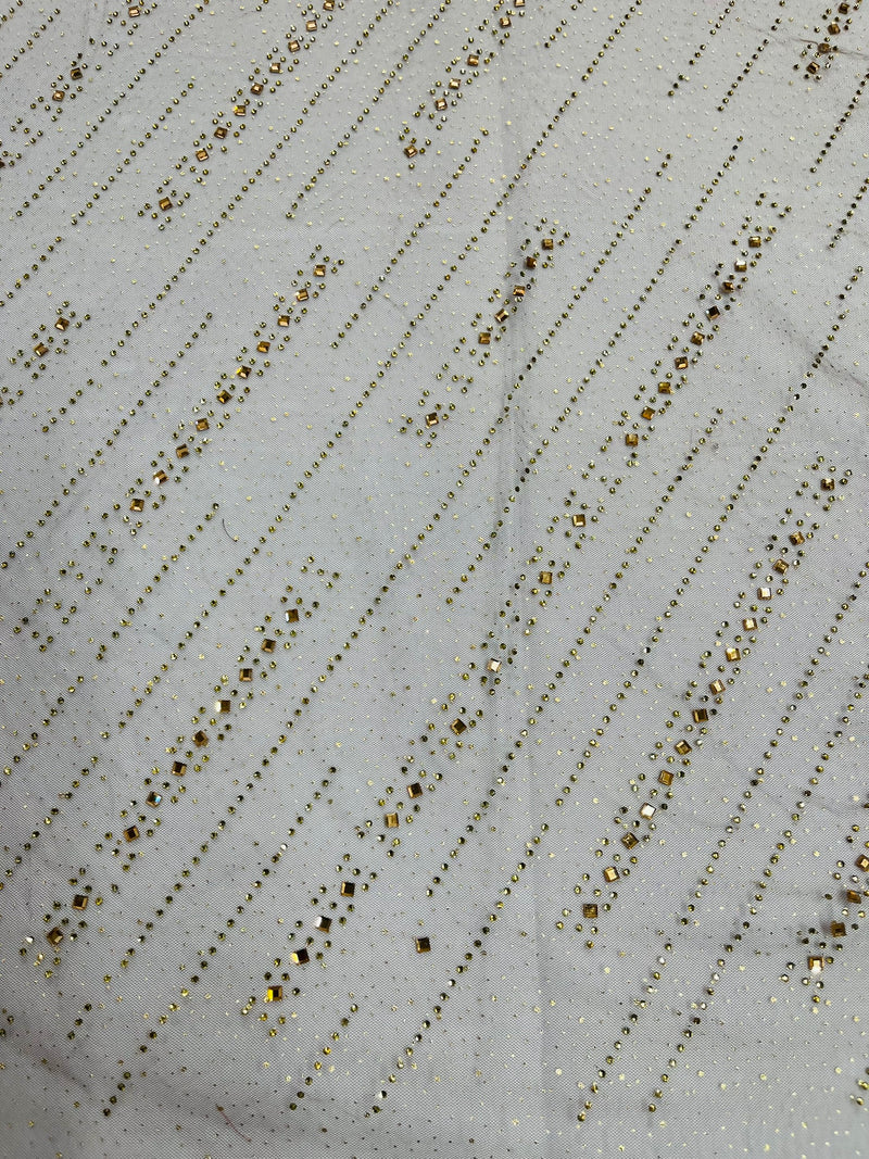 Glitter Rhinestone Fabric Invisible Mesh by The Yard.