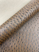 Classic Ostrich Upholstery Vinyl Fabric / Faux Leather Accessories Crafting Apparel Upholstery Vinyl Fabric 54" Wide.
