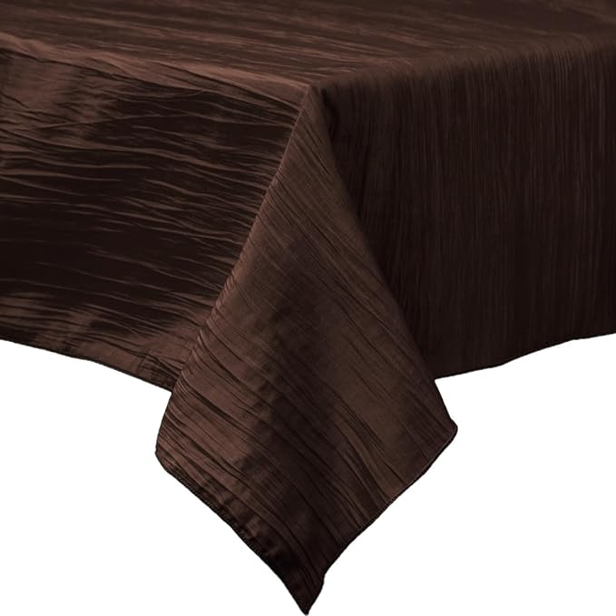 Rectangular Light Weight Accordion Design Crushed Taffeta Seamless Table Overlay. (58" Inches x 72" Inches)