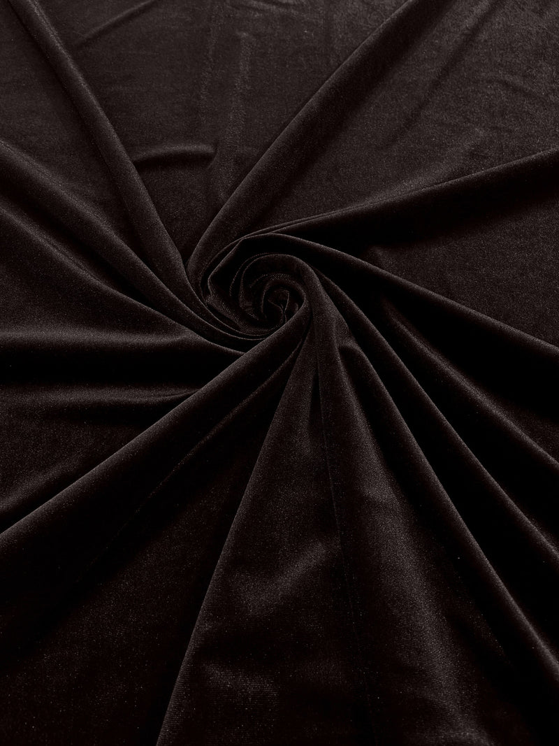 Black Polyester Stretch Velvet - Velour - Jersey/Knits - Fashion Fabrics