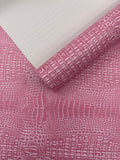 Crocodile Marine Vinyl 2 tone Upholstery, Crocodile Skin Texture Faux Leather PVC Vinyl, 54" Wide.