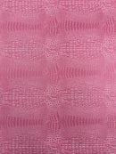 Crocodile Marine Vinyl 2 tone Upholstery, Crocodile Skin Texture Faux Leather PVC Vinyl, 54" Wide.
