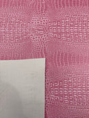 Crocodile Marine Vinyl 2 tone Upholstery, Crocodile Skin Texture Faux Leather PVC Vinyl, 54" Wide.
