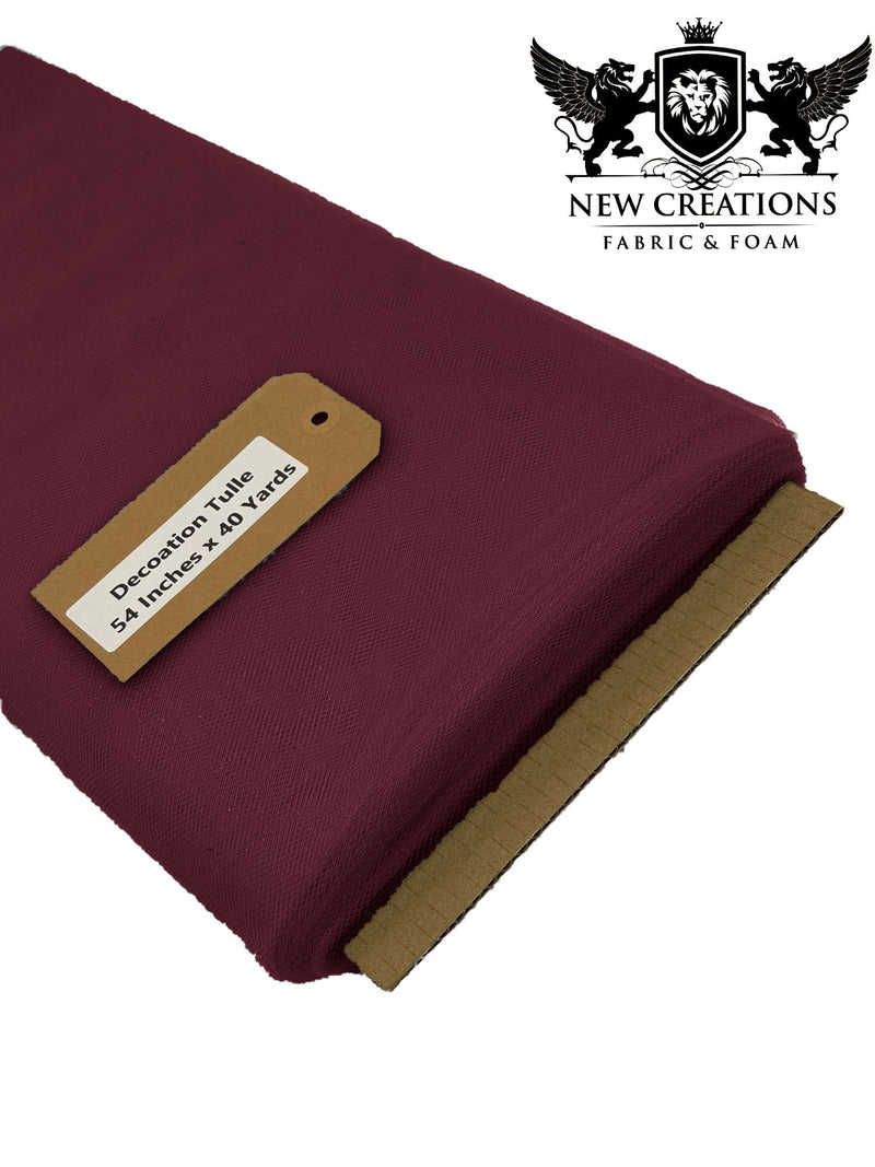 Burgundy Tutu Fabric Bolt Bridal Party Wedding Decoration, Wholesale Tulle, Party, Tulle Net.