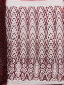 Luxury Chain Geometric Beaded Lace, by The Yard.