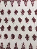 Classic Beaded Damask Lace, by The Yard.