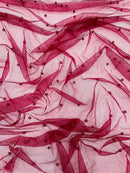 Pearl Glitter Studded Mesh, 2-Way Stretch Shimmer Mesh Fabric, Sold by the yard.