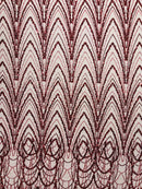 Luxury Chain Geometric Beaded Lace, by The Yard.