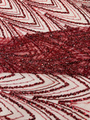 Luxury Chain Geometric Beaded Lace, by The Yard.