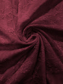 FLORAL NYLON STRETCH LACE (by the yard)